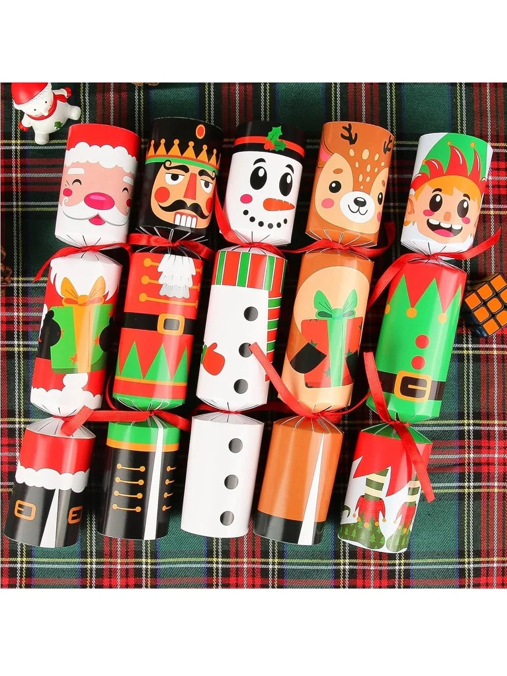 10 Non-Snap Christmas Table Party Favors crackers Seasonal Holiday Traditions